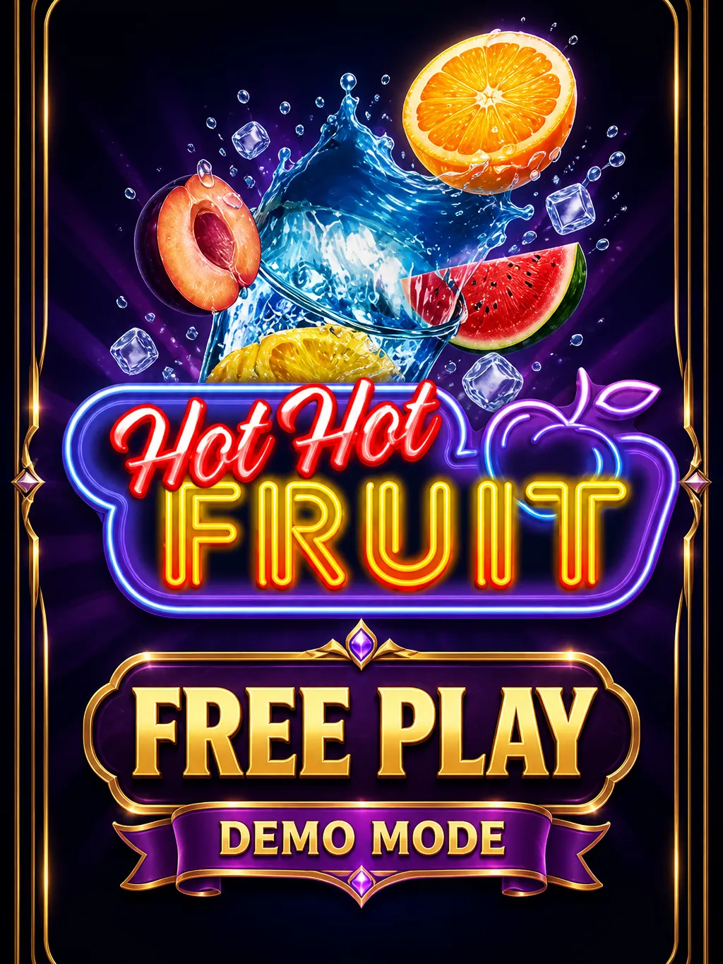 Start the free Hot Hot Fruit demo - screen showing virtual credit balance